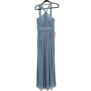Birdy Grey Kiko Bridesmaid Dress Dusty Blue Size M NWT Formal Gown